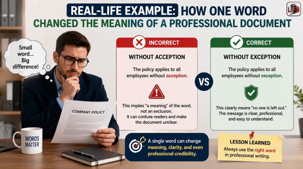 Real-Life Example: How One Word Changed the Meaning of a Professional Document