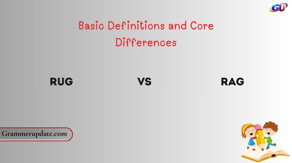 Rug vs Rag – Basic Definitions and Core Differences