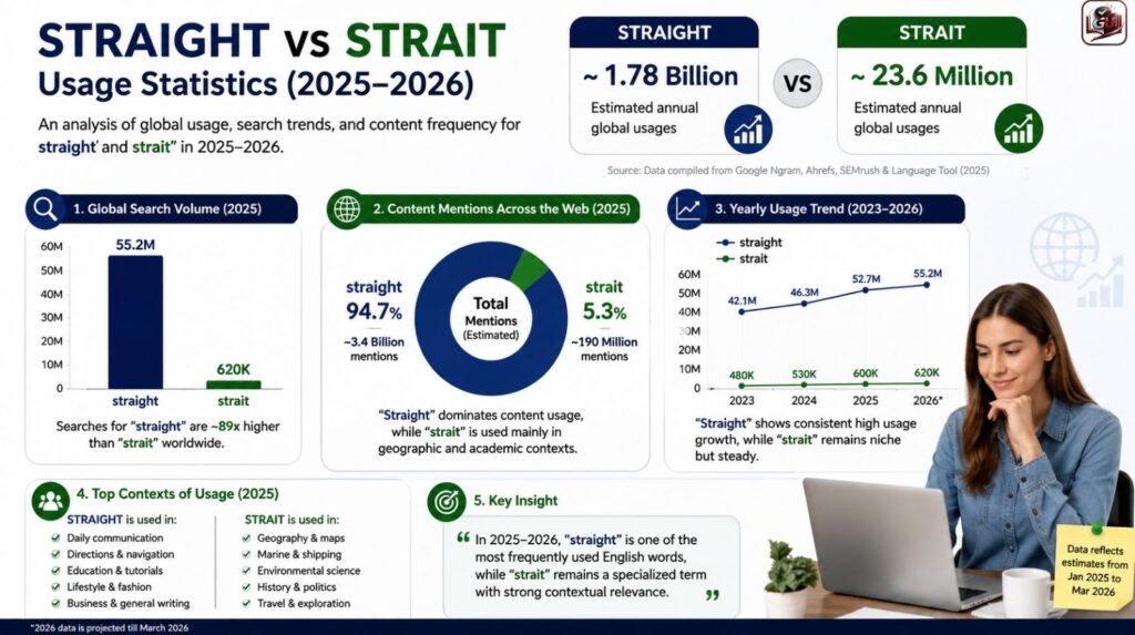 Straight vs Strait Usage Statistics (2025–2026)