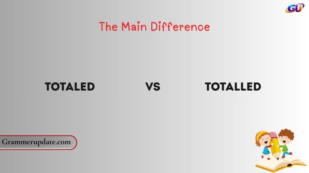 Totaled vs Totalled: The Main Difference