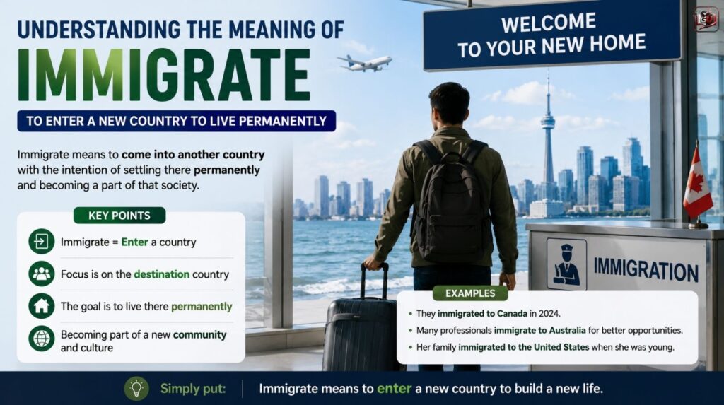 Understanding the Meaning of Immigrate