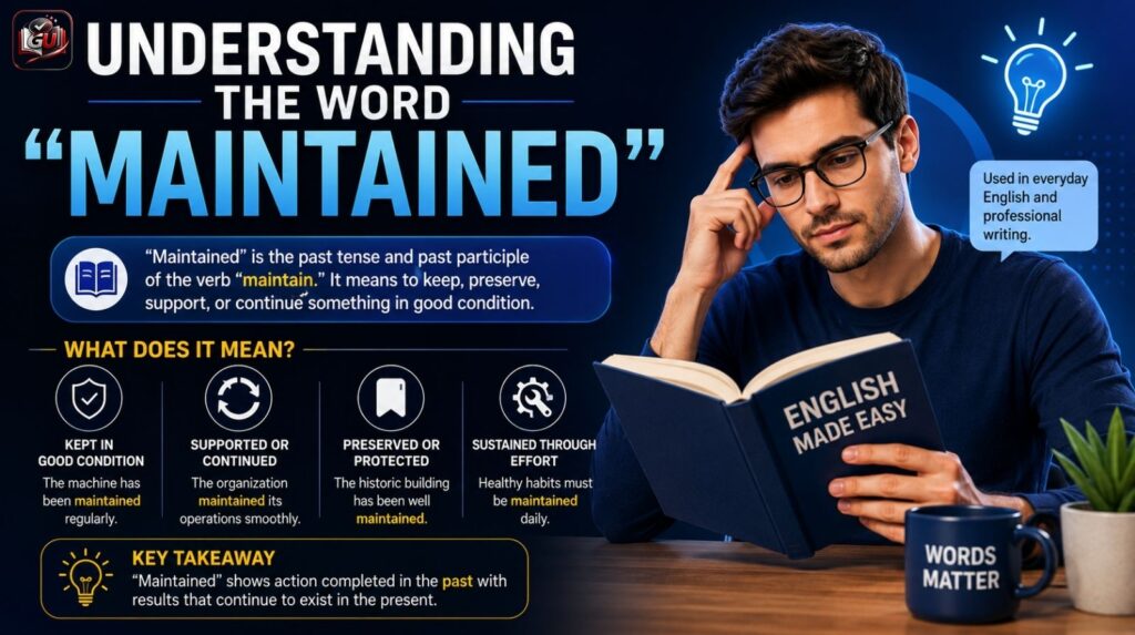 Understanding the Word “Maintained”