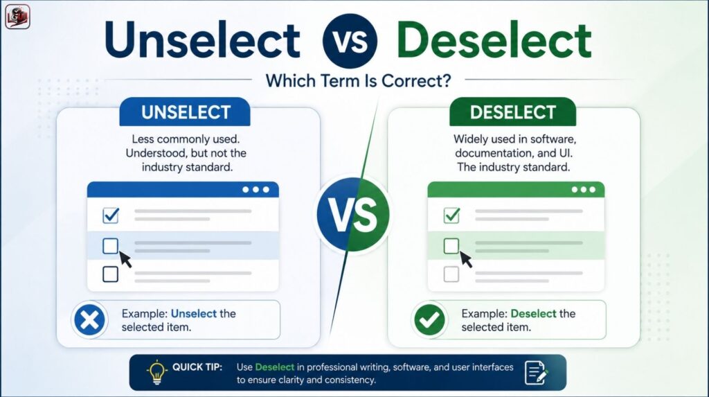 Unselect vs Deselect: Which Term Is Correct?