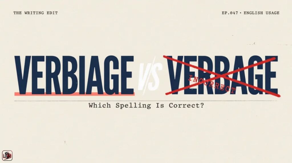 Verbiage vs Verbage: Which Spelling Is Correct?