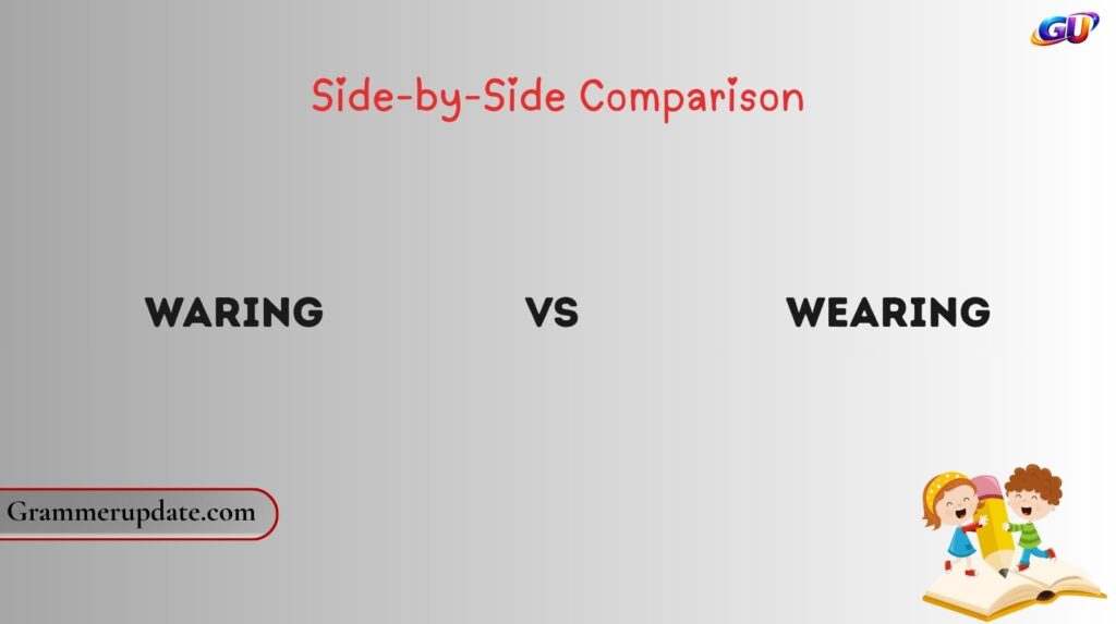 Waring vs Wearing: Side-by-Side Comparison
