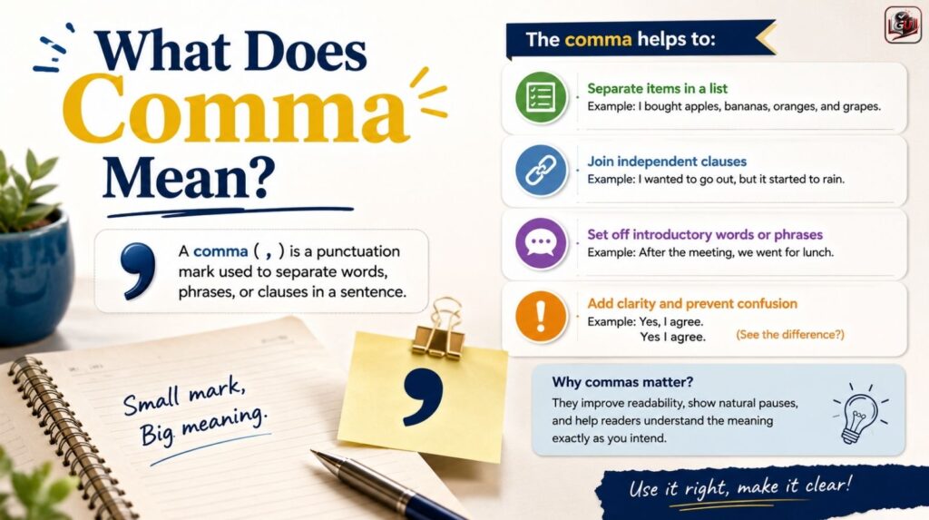 What Does Comma Mean?