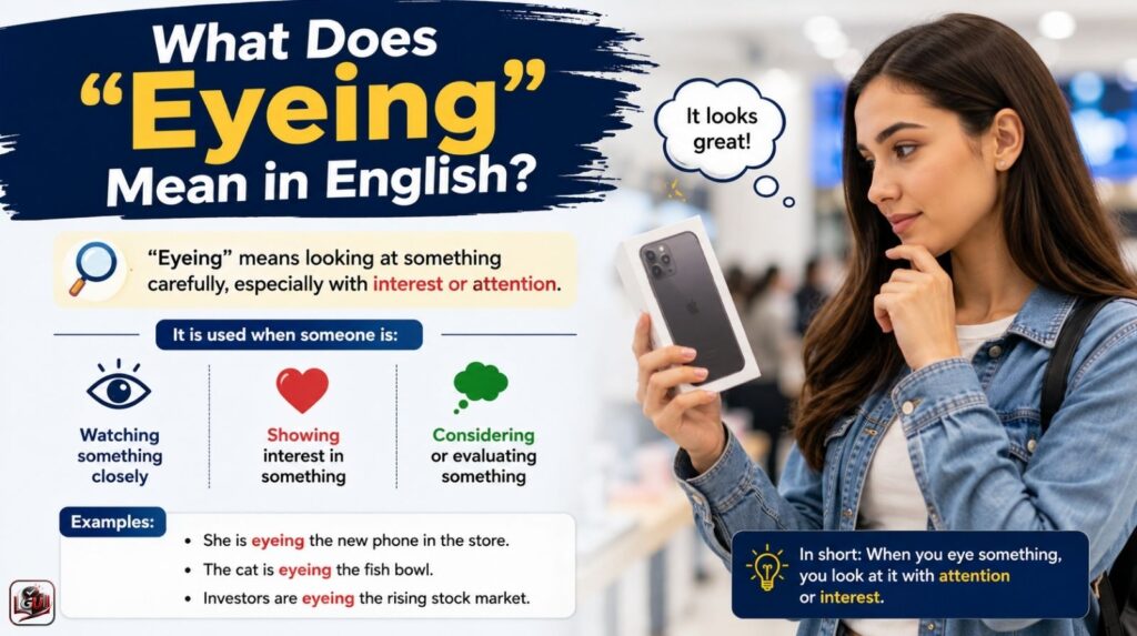 What Does “Eyeing” Mean in English?