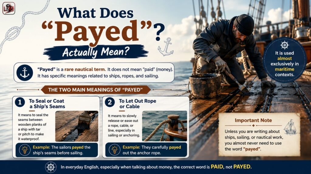 What Does "Payed" Actually Mean?