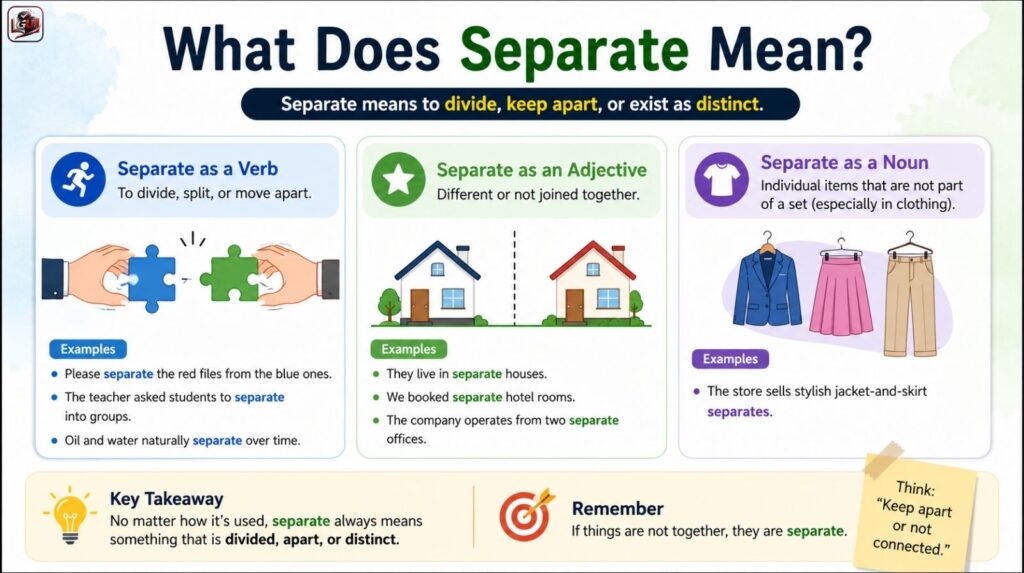 What Does Separate Mean?