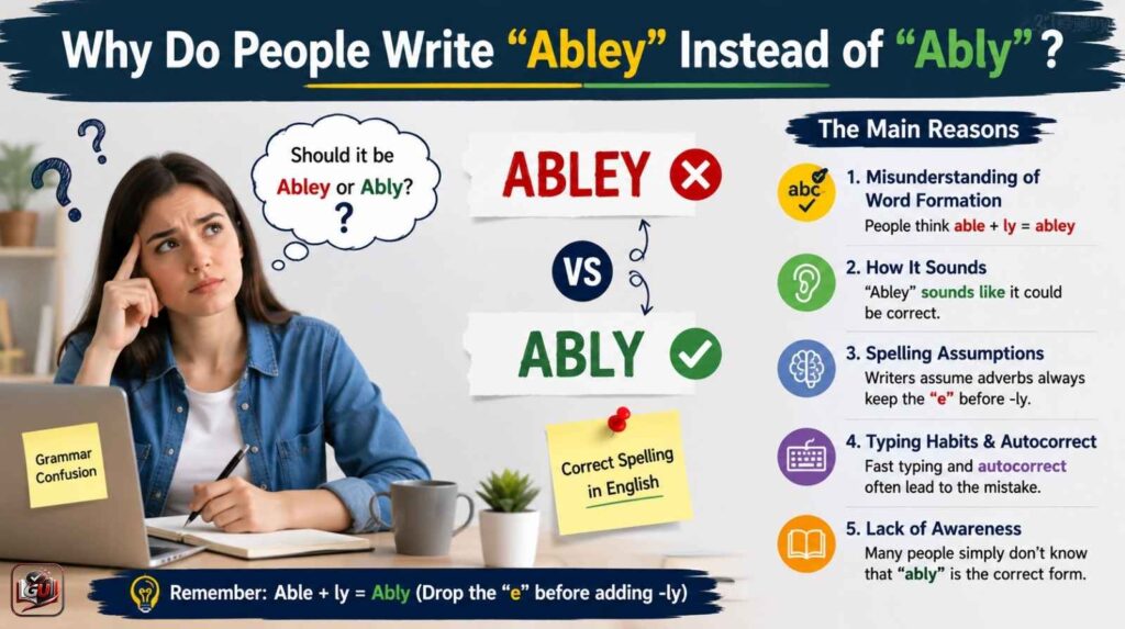 Why Do People Write “Abley” Instead of “Ably”?