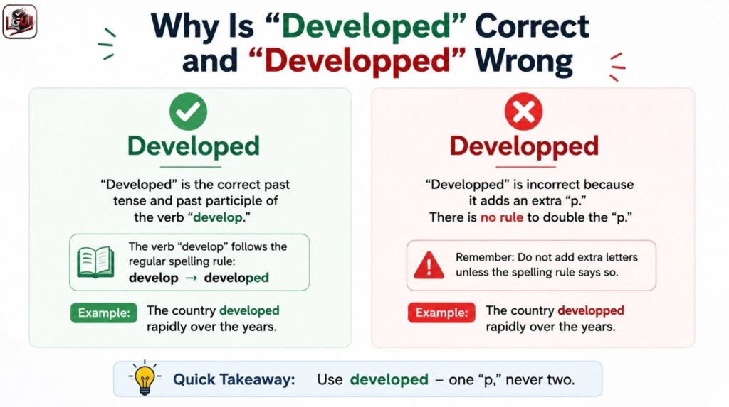 Why Is "Developed" Correct and "Developped" Wrong?