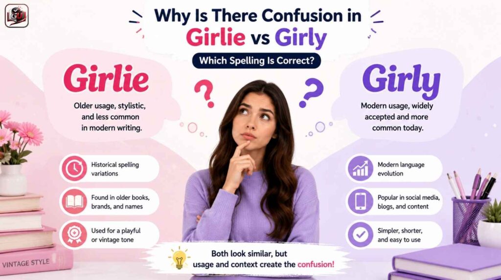 Why Is There Confusion in Girlie vs Girly Which Spelling Is Correct?
