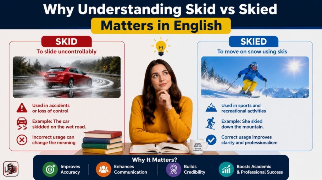 Why Understanding Skid vs Skied Matters in English