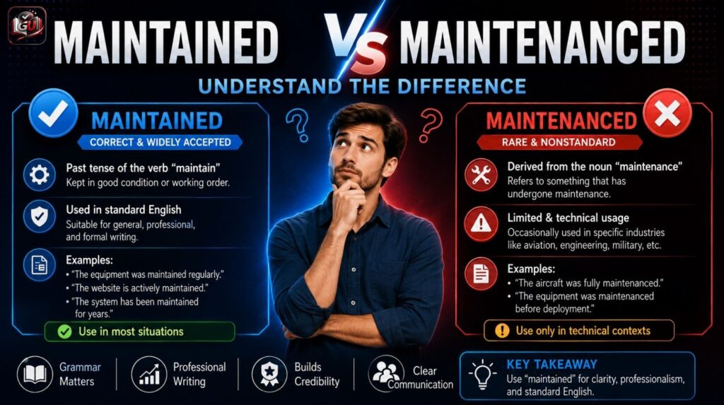 Maintained vs Maintenanced: Differences Explained