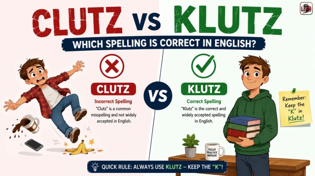Clutz vs Klutz: Which Spelling Is Correct In English?