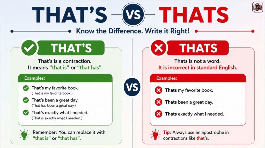 That’s vs Thats: Difference, Meaning & Which Is Correct?
