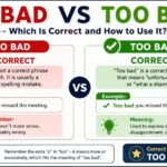 To Bad vs Too Bad: Which Is Correct And How To Use It?