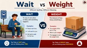 Wait vs Weight: Difference, Meaning & Correct Usage