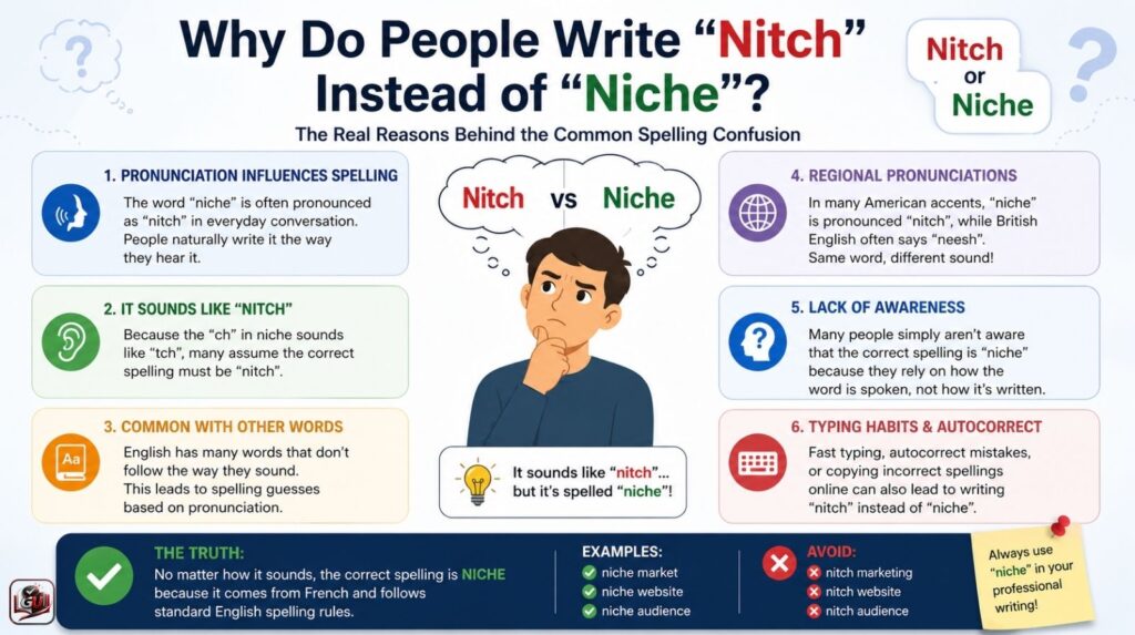 Why Do People Write "Nitch" Instead of "Niche"?