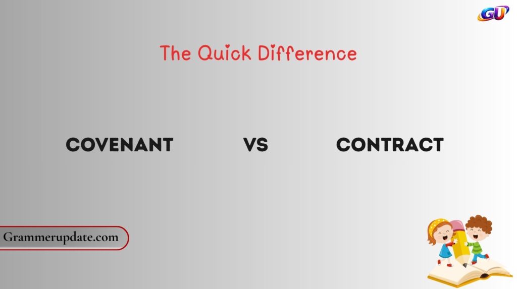 Covenant vs Contract: The Quick Difference